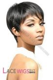 8 "reta de seda # 1B Full Lace Wigs 100% Indian Remy do cabe