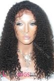 18 "Curly # 1B Glueless Full Lace Wigs 100% Indian Remy do c
