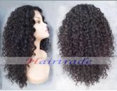 Full Lace Wig Glueless Curly 100% brazilian human hair fashi