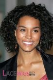 10 "Curly # 1 Full Lace Wigs 100% Indian Remy do cabelo hu10