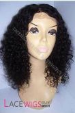 16 "Curly # 1B Full Lace Wigs 100% Indian Remy do cabelo hum